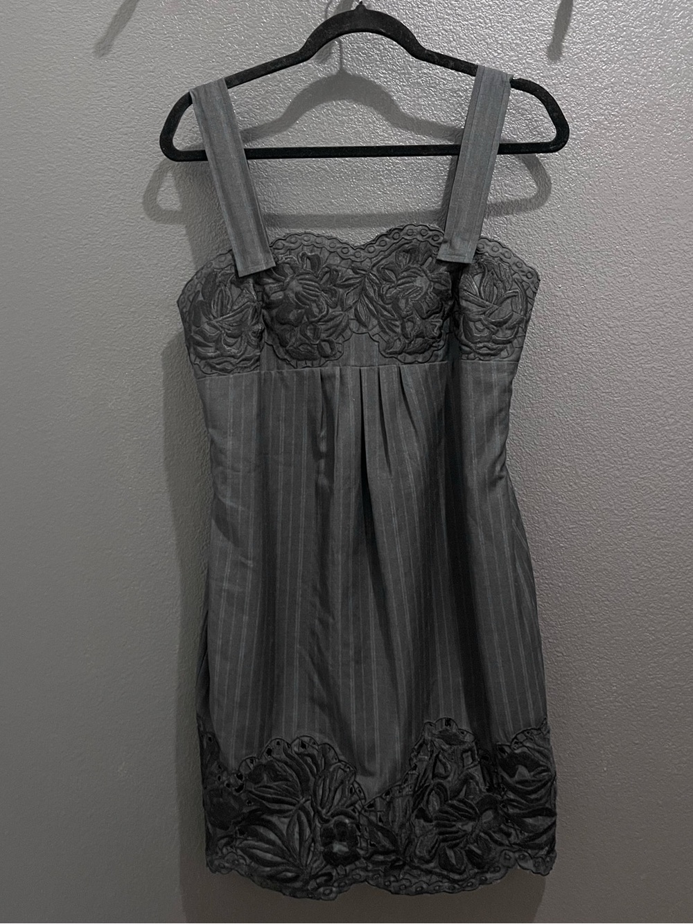 RARE ARCHIVE Gold Hawk Rosette Pinstripe Mini Dress - Picture 2 of 6